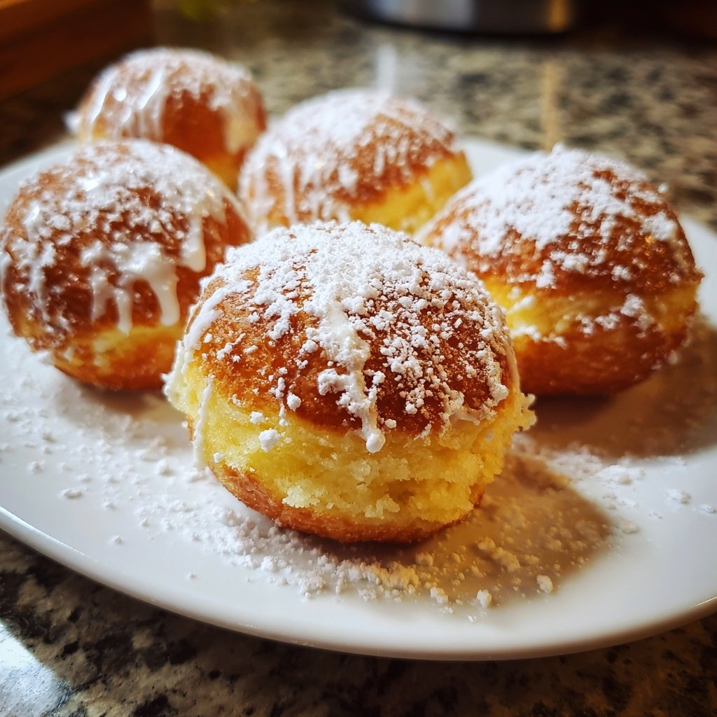 Quarkbällchen mit Joghurtteig