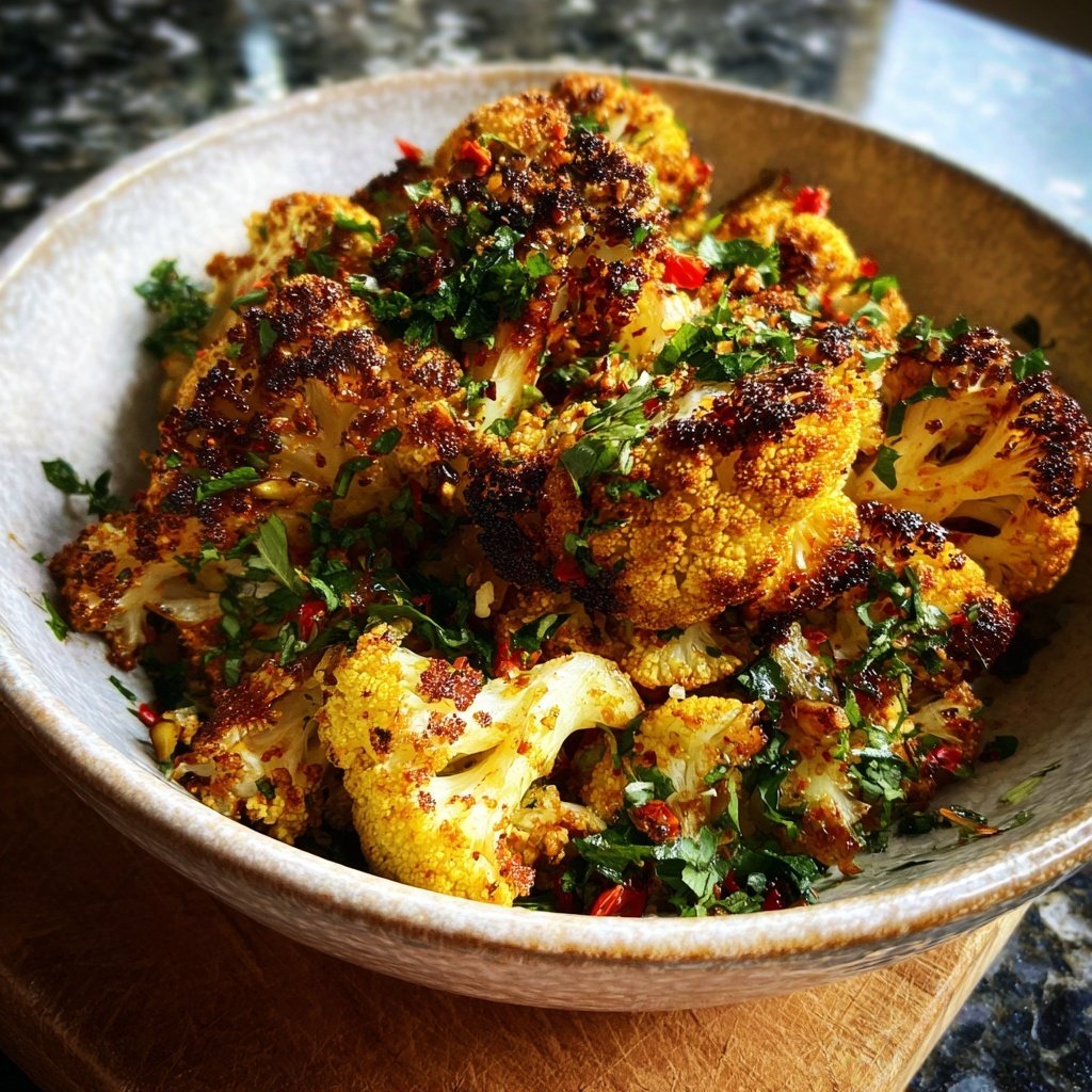 Blumenkohl Ofengemüse Mit Gewürzen