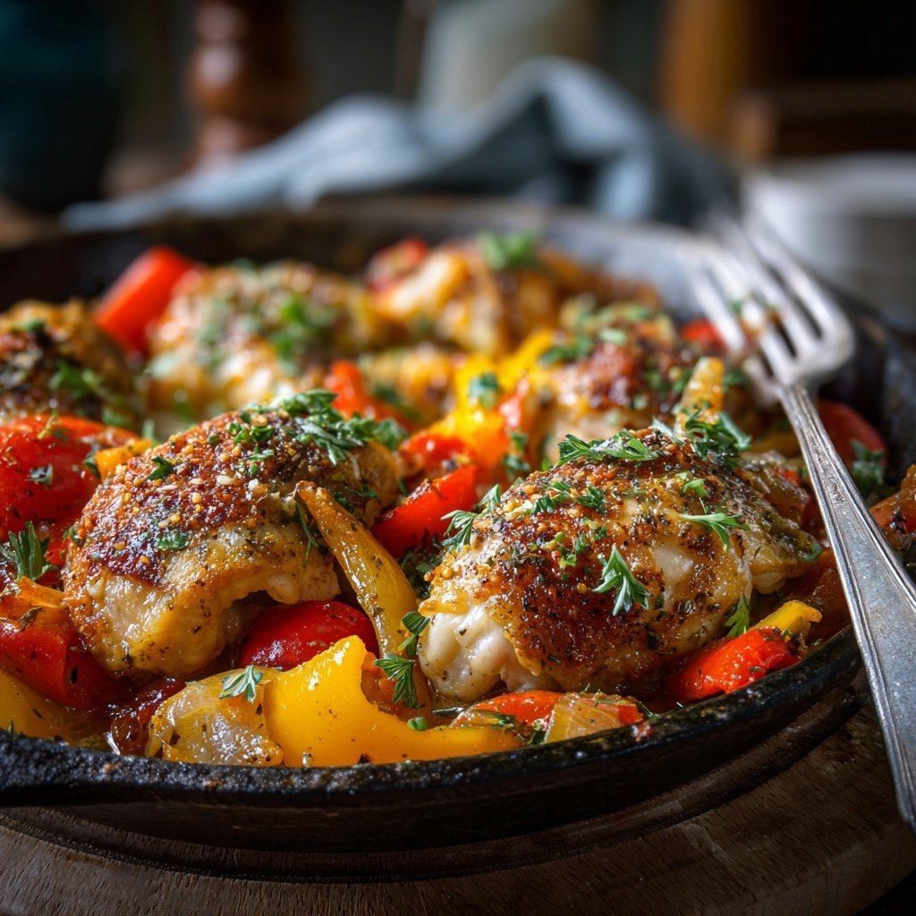 Kalorienarme Ofenpfanne Mit Hähnchen