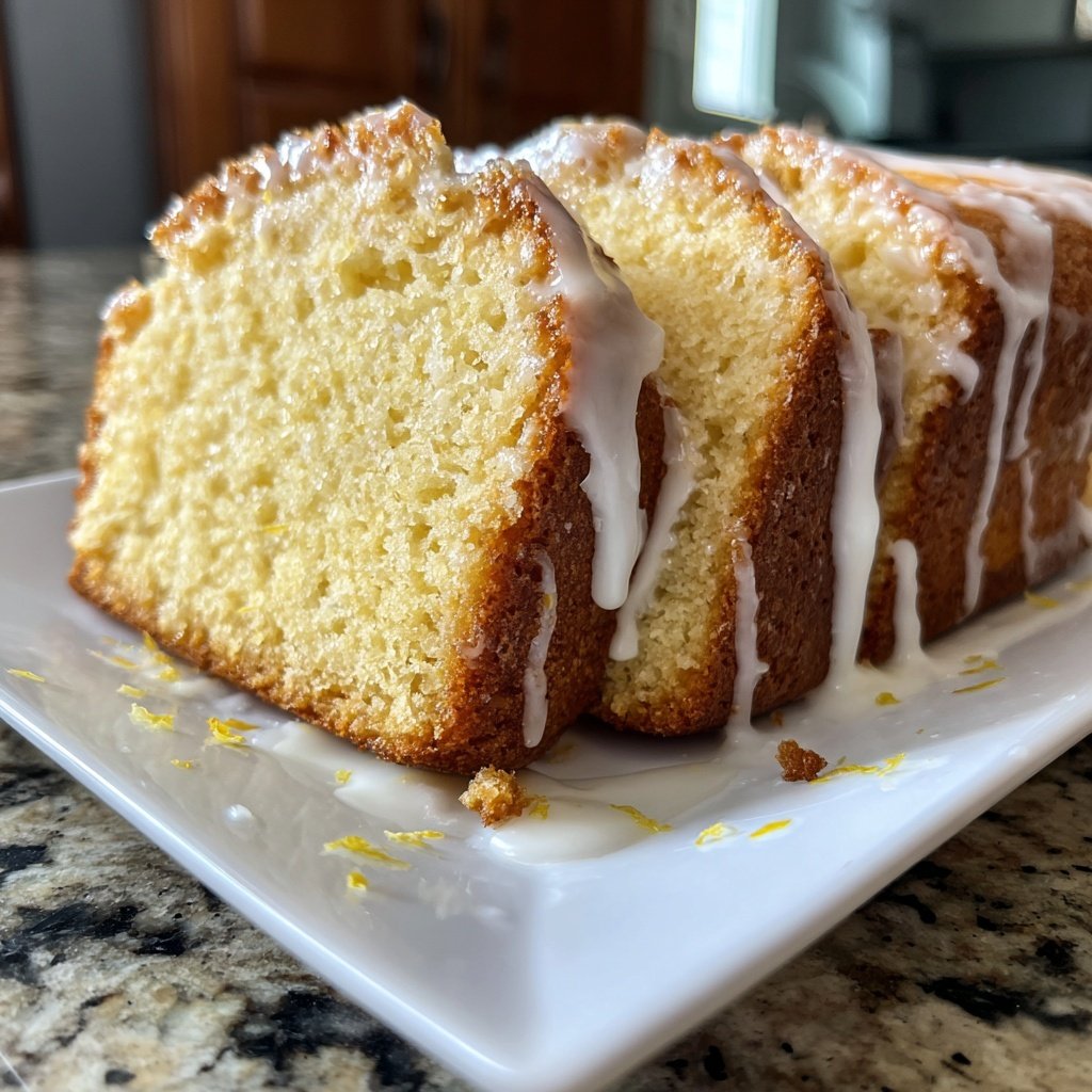 Zitronenkuchen mit Joghurtglasur