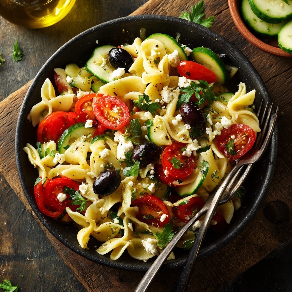 Mediterraner Nudelsalat Leicht