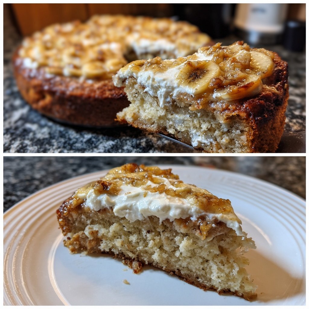 Bananenkuchen mit Joghurt und Honig