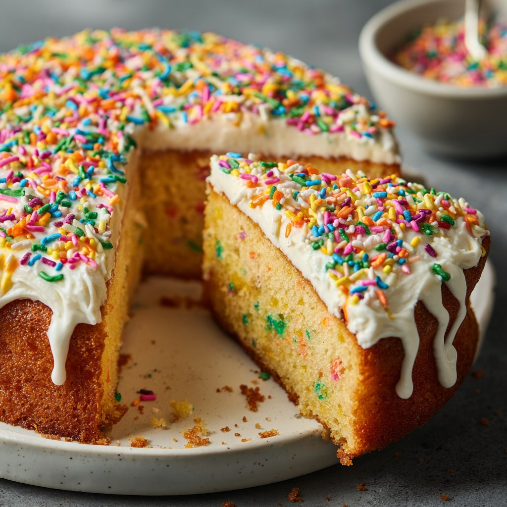 Geburtstagskuchen bunt dekoriert