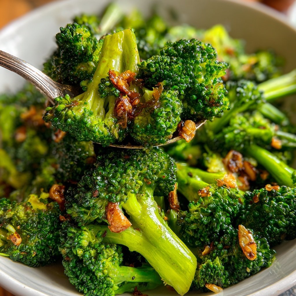 Brokkoli Pfanne Mit Knoblauch